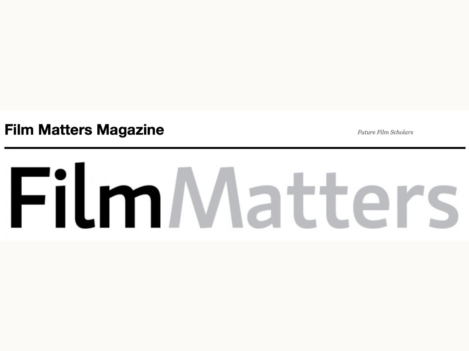 Entrevista à Mirian Tavares publicada na revista Film Matters