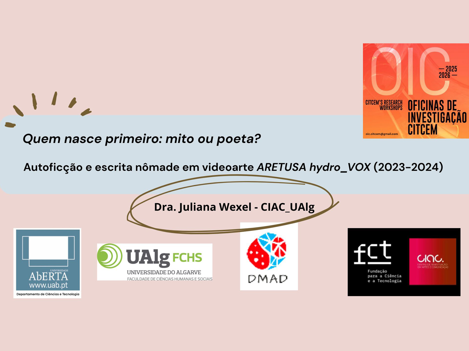 CIAC researcher leads workshop at the Faculty of Arts and Humanities of the University of Porto