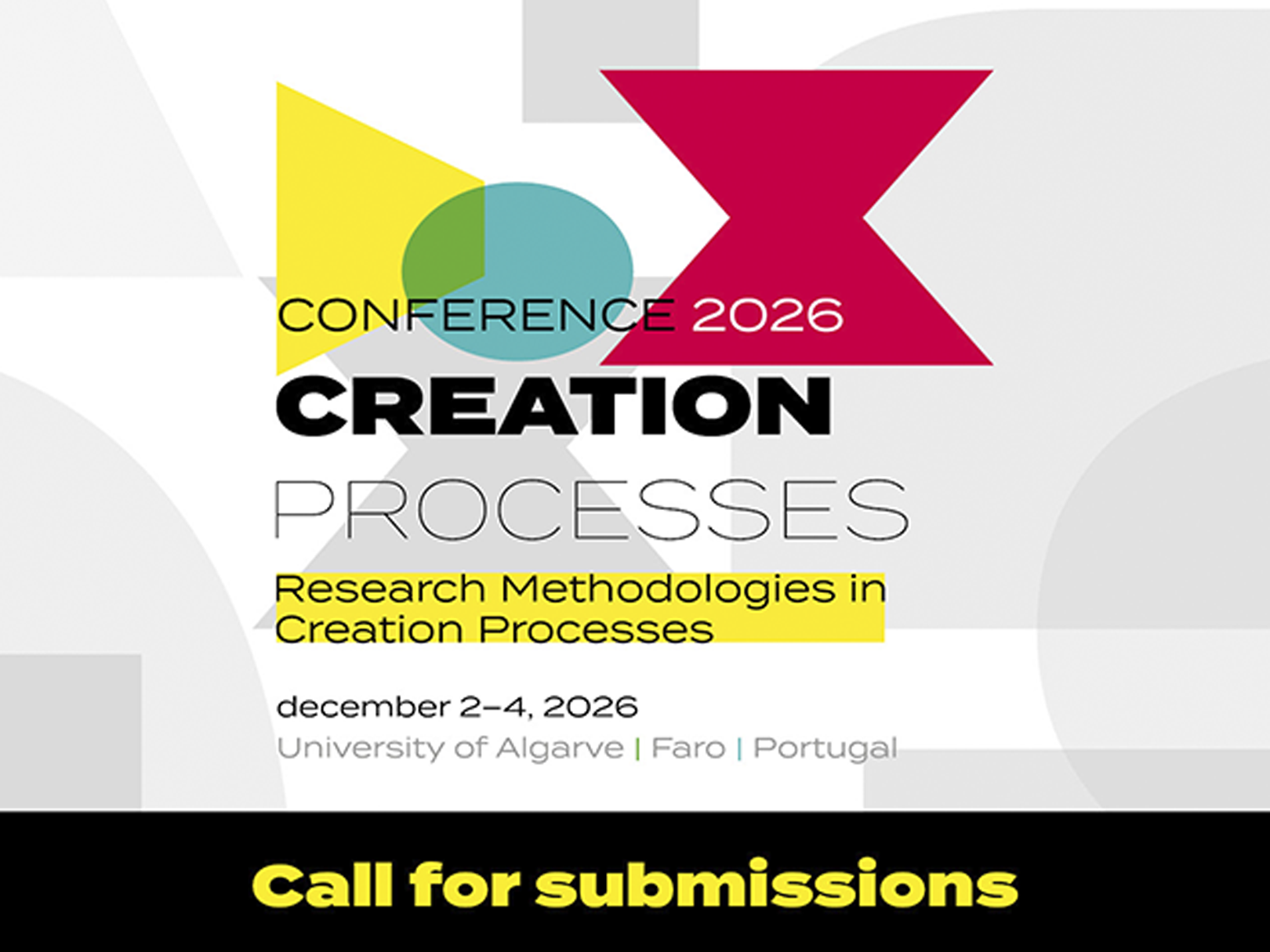 Call for submissions for the 3rd Creation Processes International Conference is open until August 31st