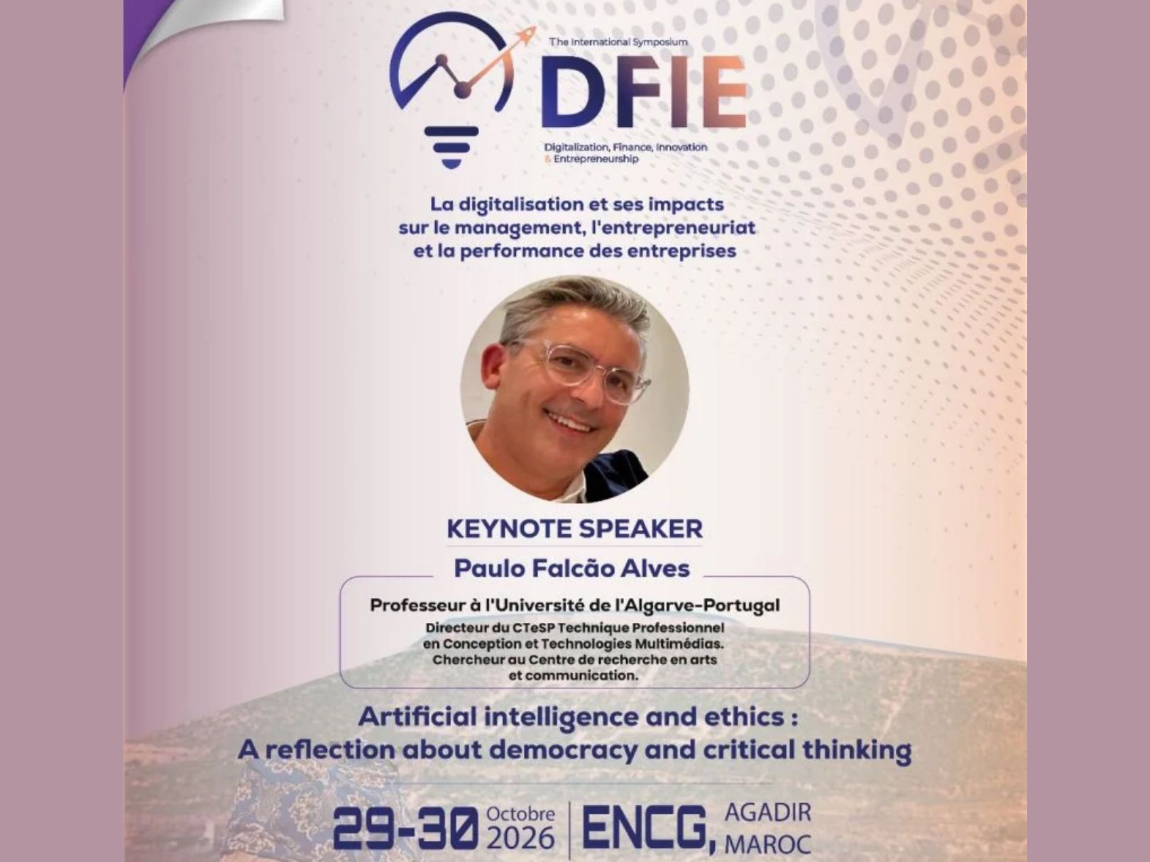 Paulo Falcão Alves participa em conferência internacional sobre Inteligência Artificial em Marrocos